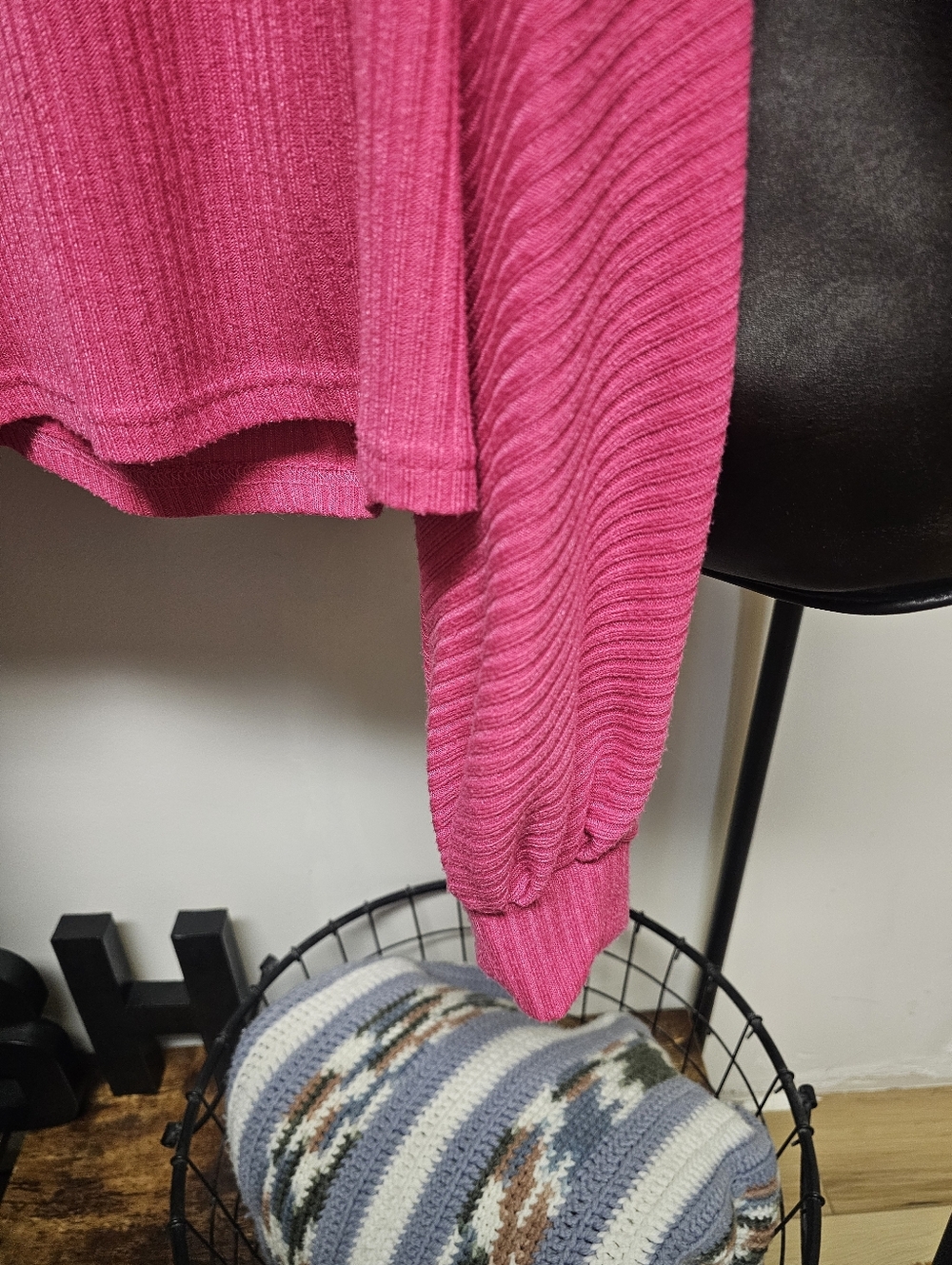 SHEIN Hot Pink Ribbed Knit Sweater - Picture 6 of 7